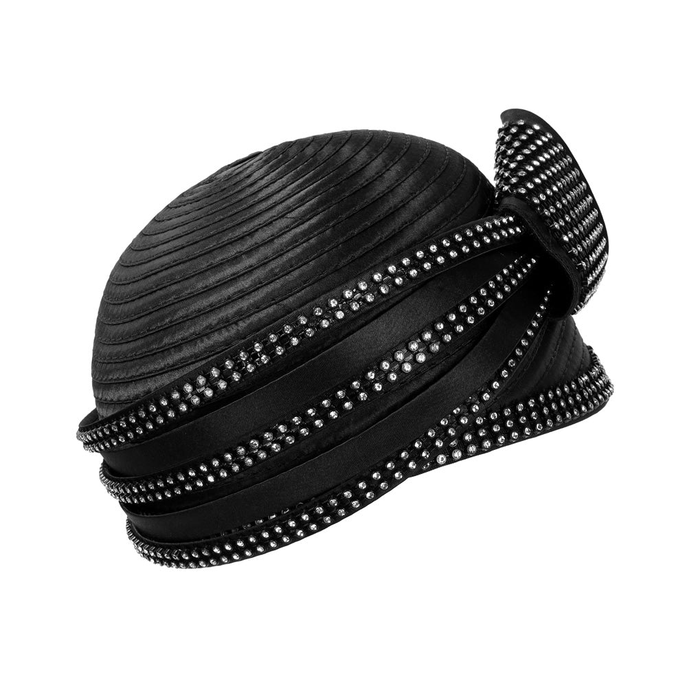 Giovanna Church Hat HR22108-Black - Church Suits For Less