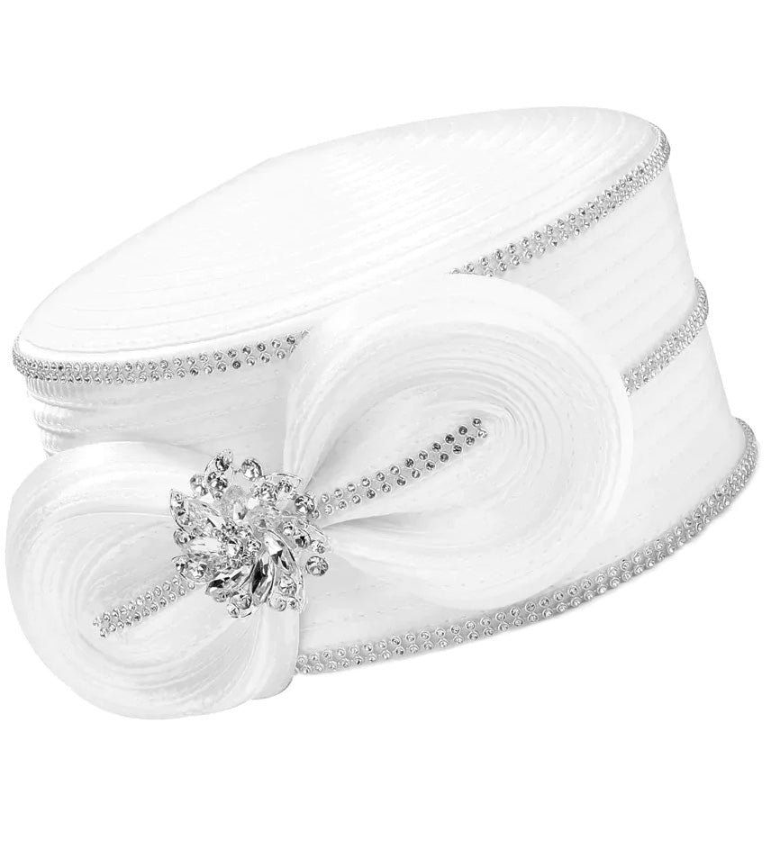 Giovanna Church Hat HR1063-White - Church Suits For Less