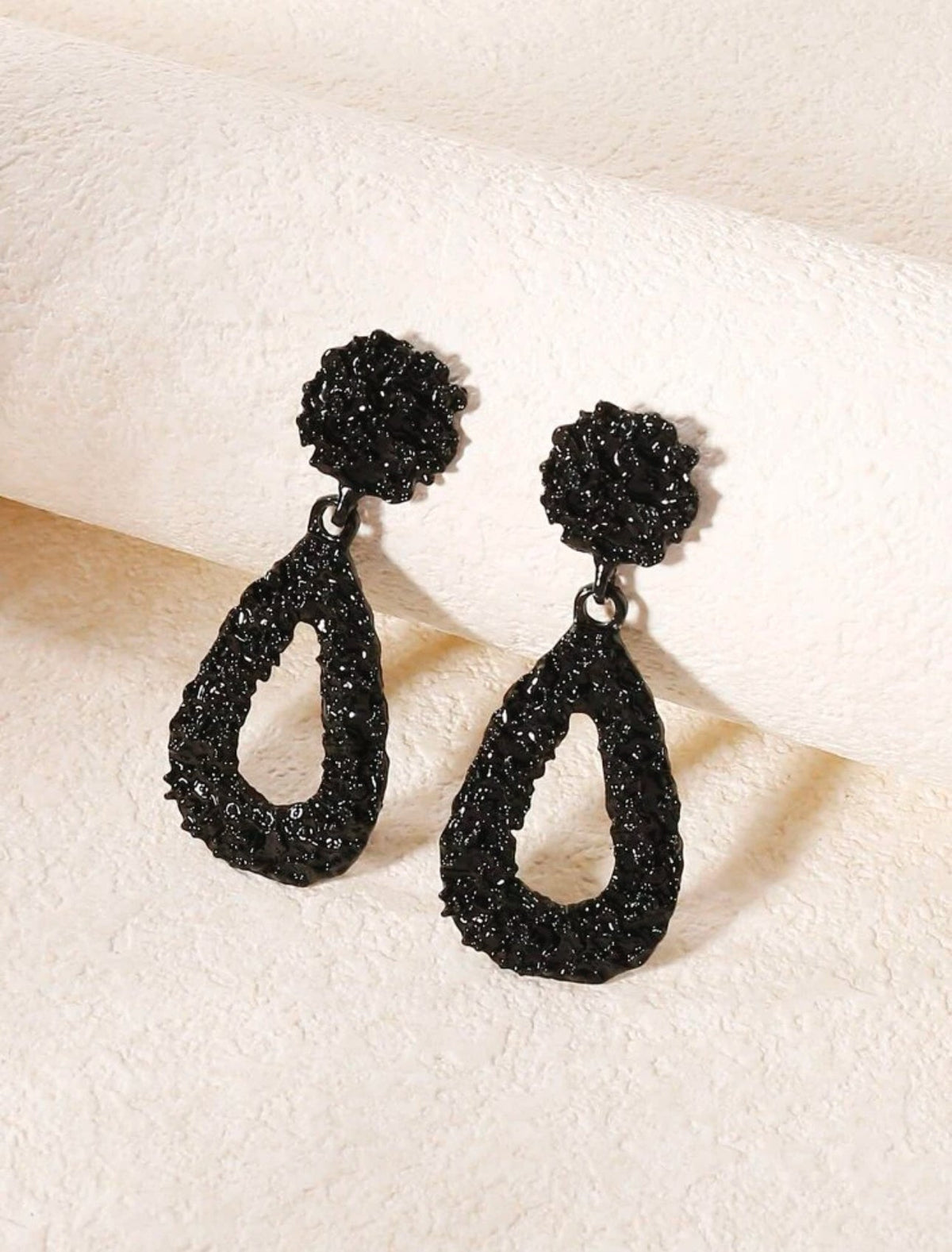 Women Earring Set BDF-4225 Black - Church Suits For Less