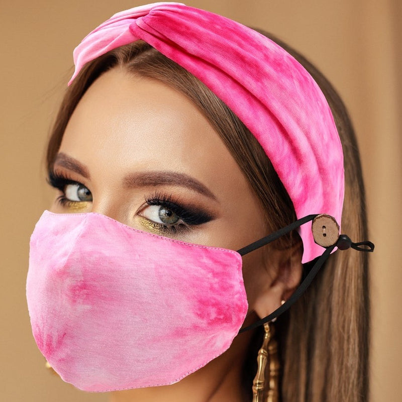 Women Fashion Face Mask & Headband-113-7 - Church Suits For Less