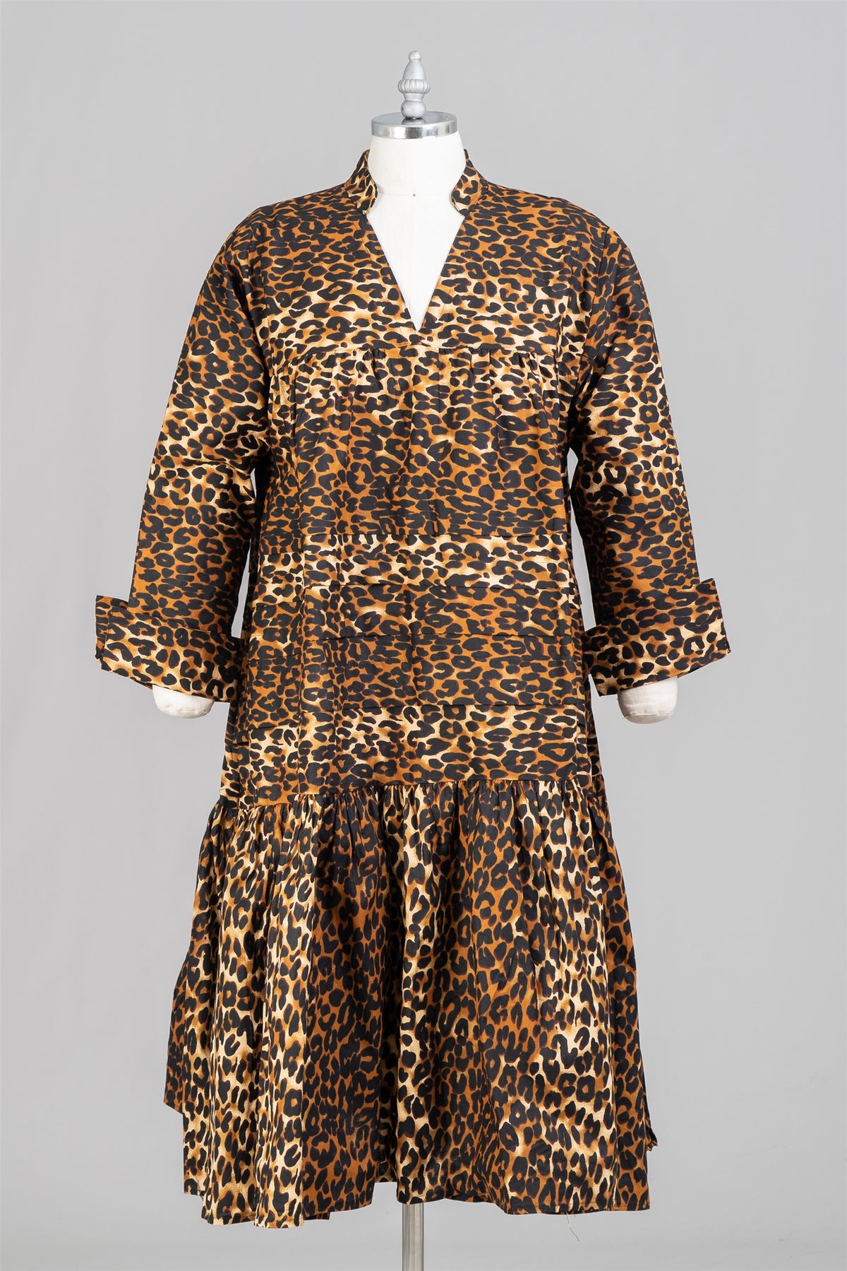 Kara chic Print Dress 7580A-Leopard Print - Church Suits For Less