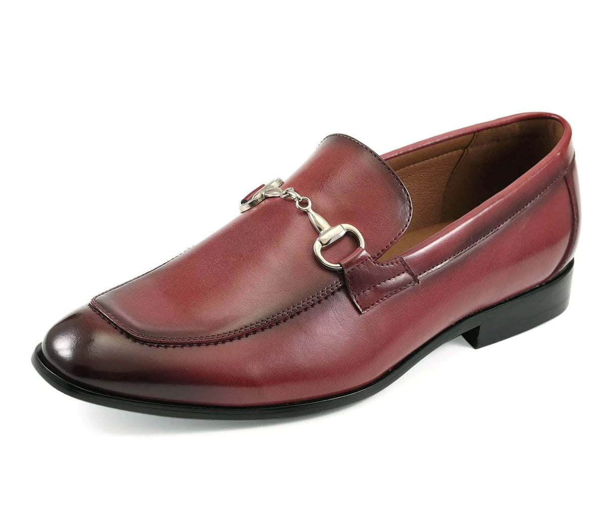 Men Dress Shoes-Marco BURGUNDY - Church Suits For Less