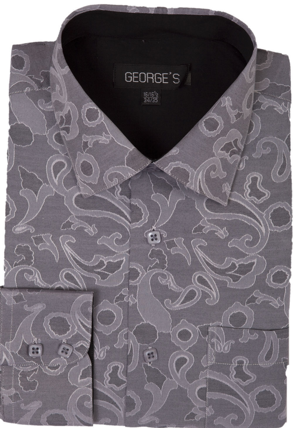 Men Shirt AH625-Grey - Church Suits For Less