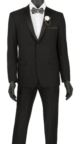 Vinci Men Tuxedo T-US900 Black | Church suits for less