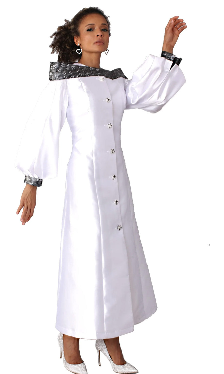 Tally Taylor Church Robe 4803-White - Church Suits For Less