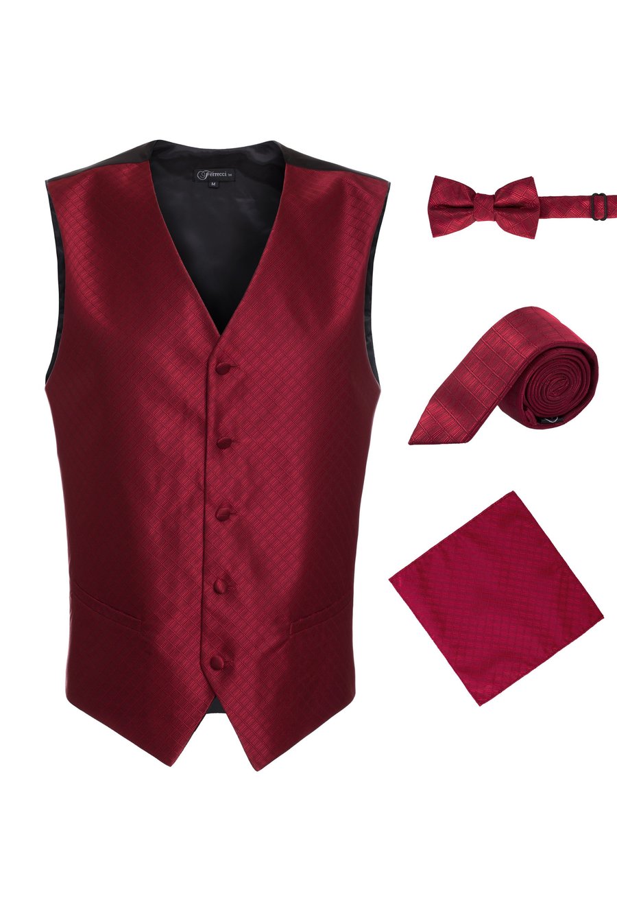 Men Vest-300-9-Wine - Church Suits For Less