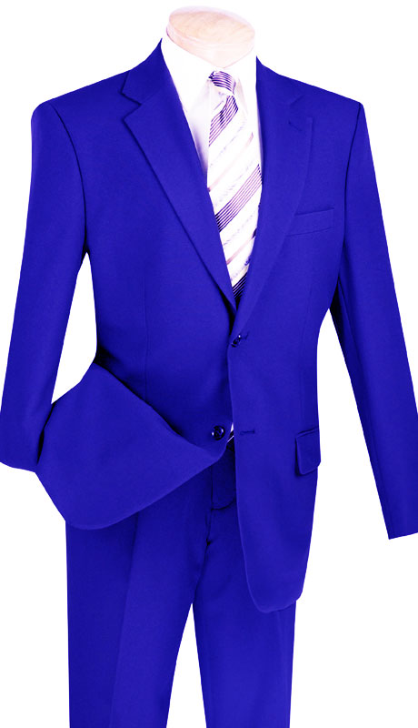 Vinci Suit 2PP-Royal Blue - Church Suits For Less