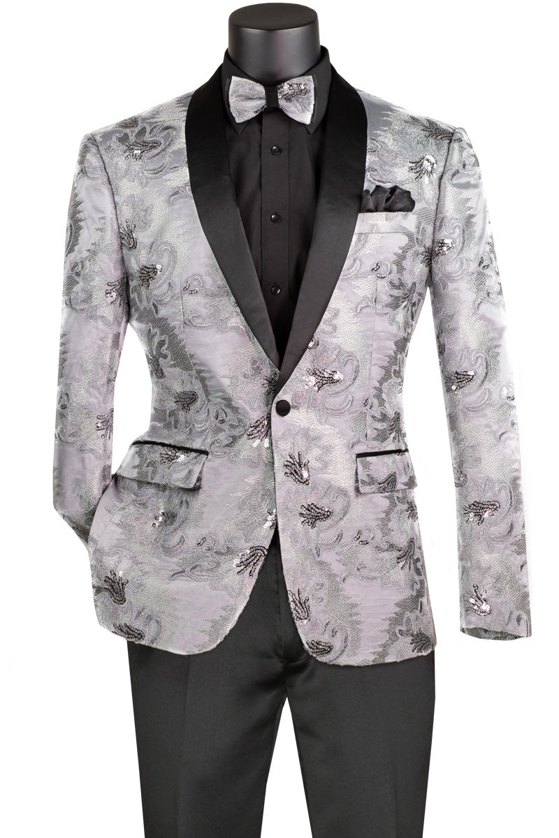 Vinci Sport Coat BSF-13C-Silver - Church Suits For Less