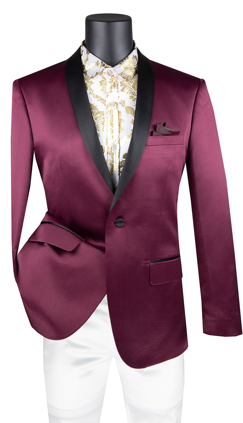 Vinci Sport Coat BST-1-Wine - Church Suits For Less