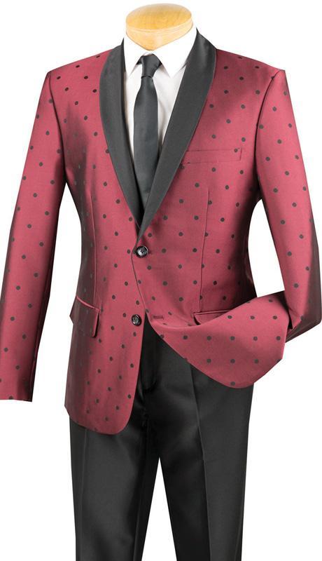 Vinci Suit S2DR-5-Burgundy - Church Suits For Less