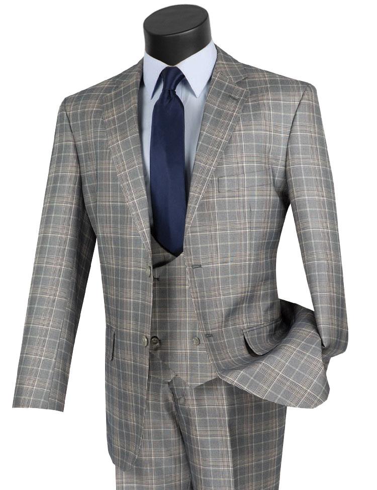 Vinci Suit V2RW-7C Gray - Church Suits For Less