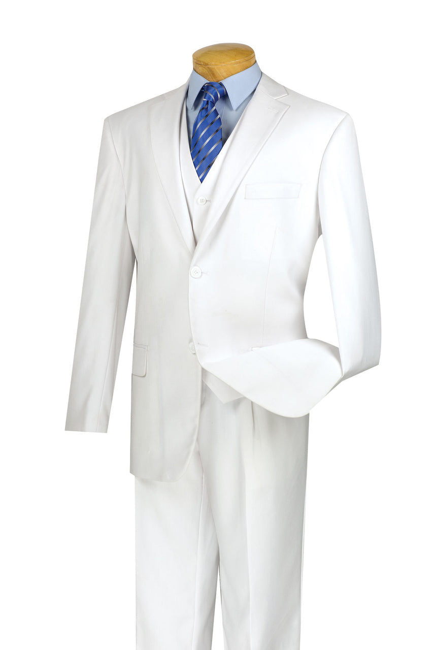 Vinci Suit V2TR-White - Church Suits For Less