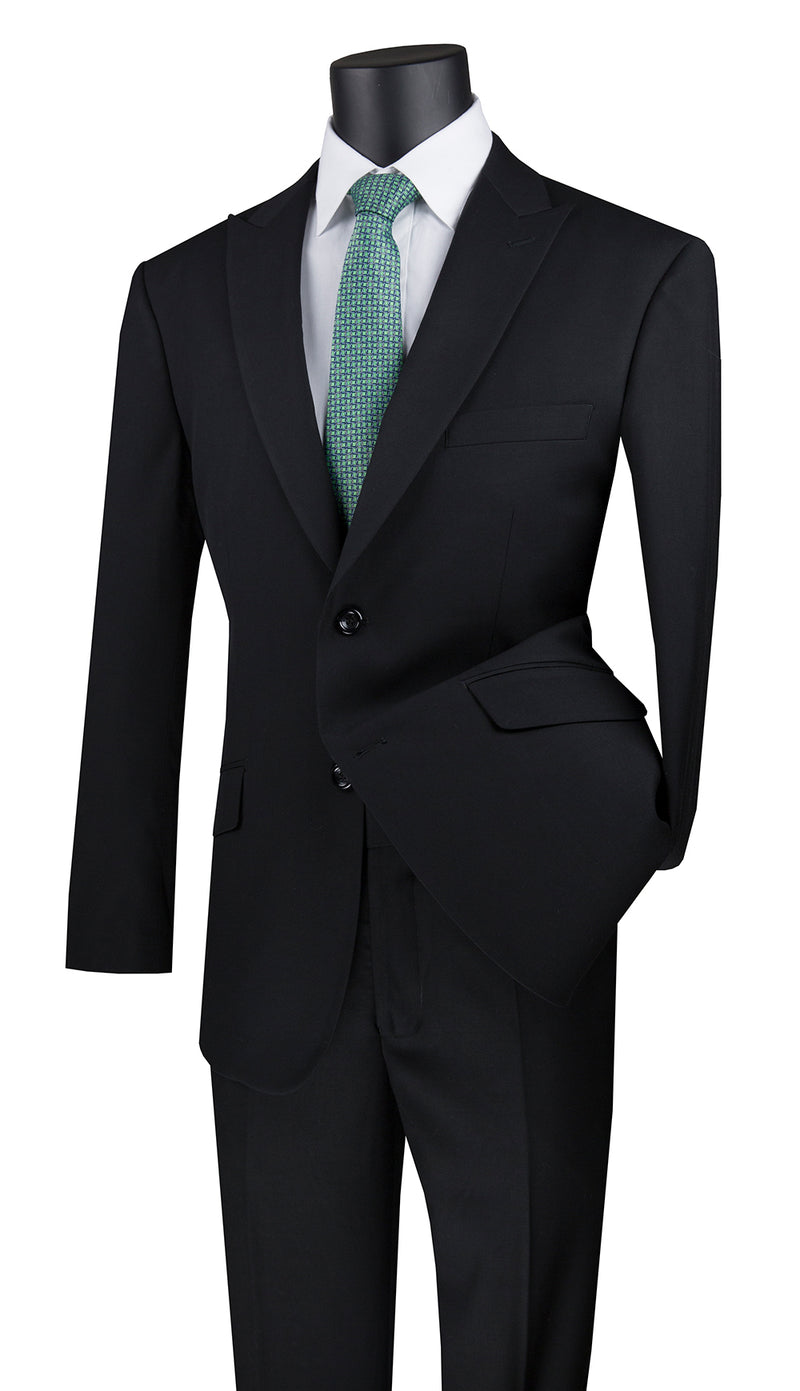 Vinci Suit M2TR-Black - Church Suits For Less