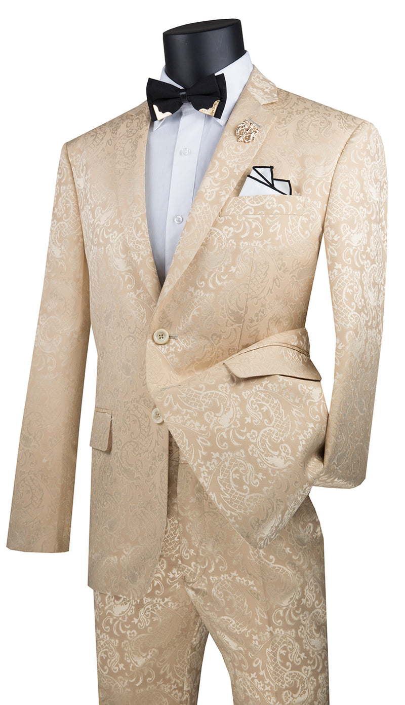 Vinci Suit S2F-1-Beige - Church Suits For Less