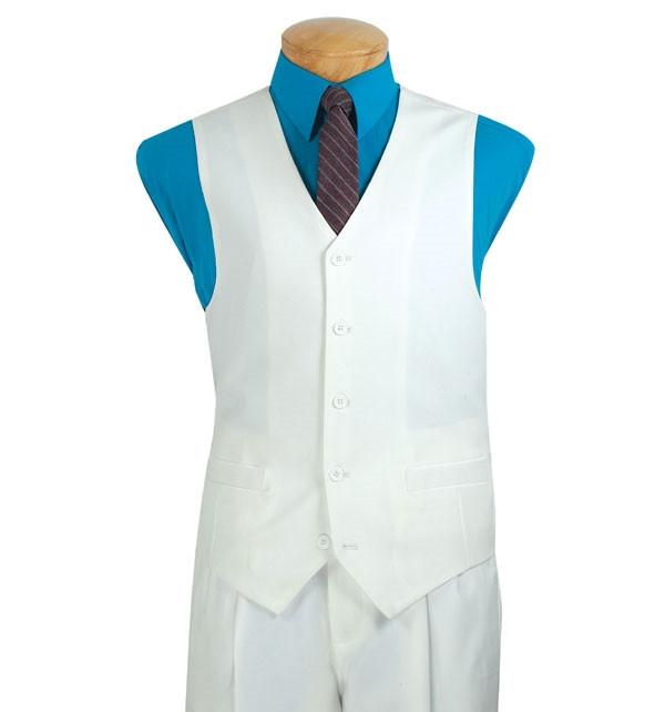 Vinci Vest V-PP-White - Church Suits For Less