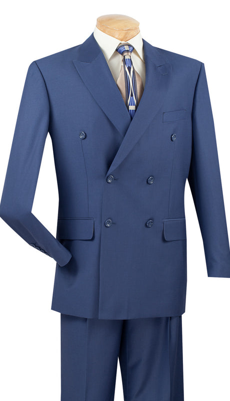 Vinci Men Suit DC900-1-Blue - Church Suits For Less