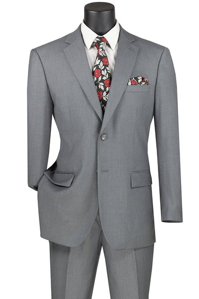 Vinci Men Suit F-2C900-Medium Grey | Church suits for less