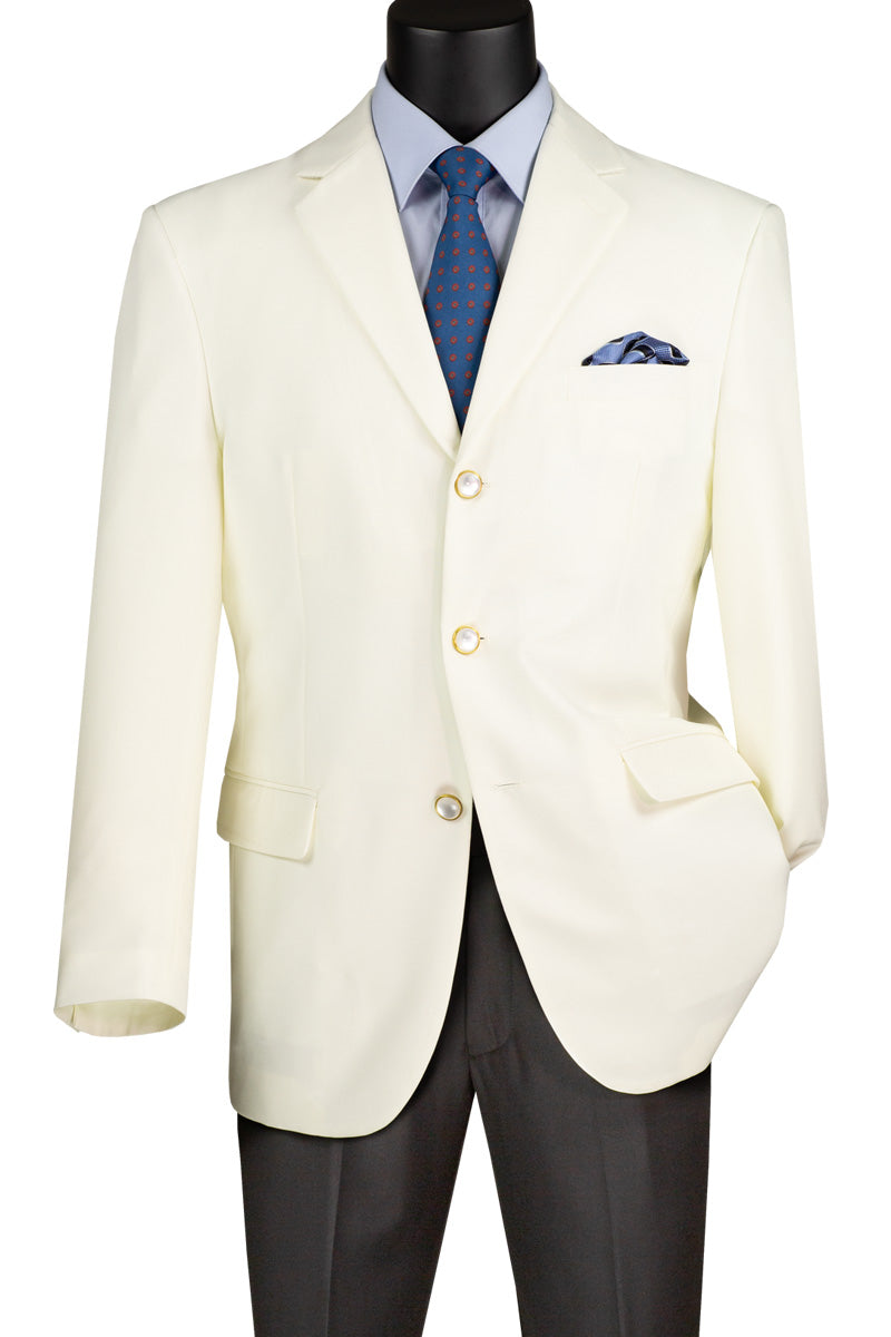 Vinci Men Blazer Z-3PP-Ivory - Church Suits For Less