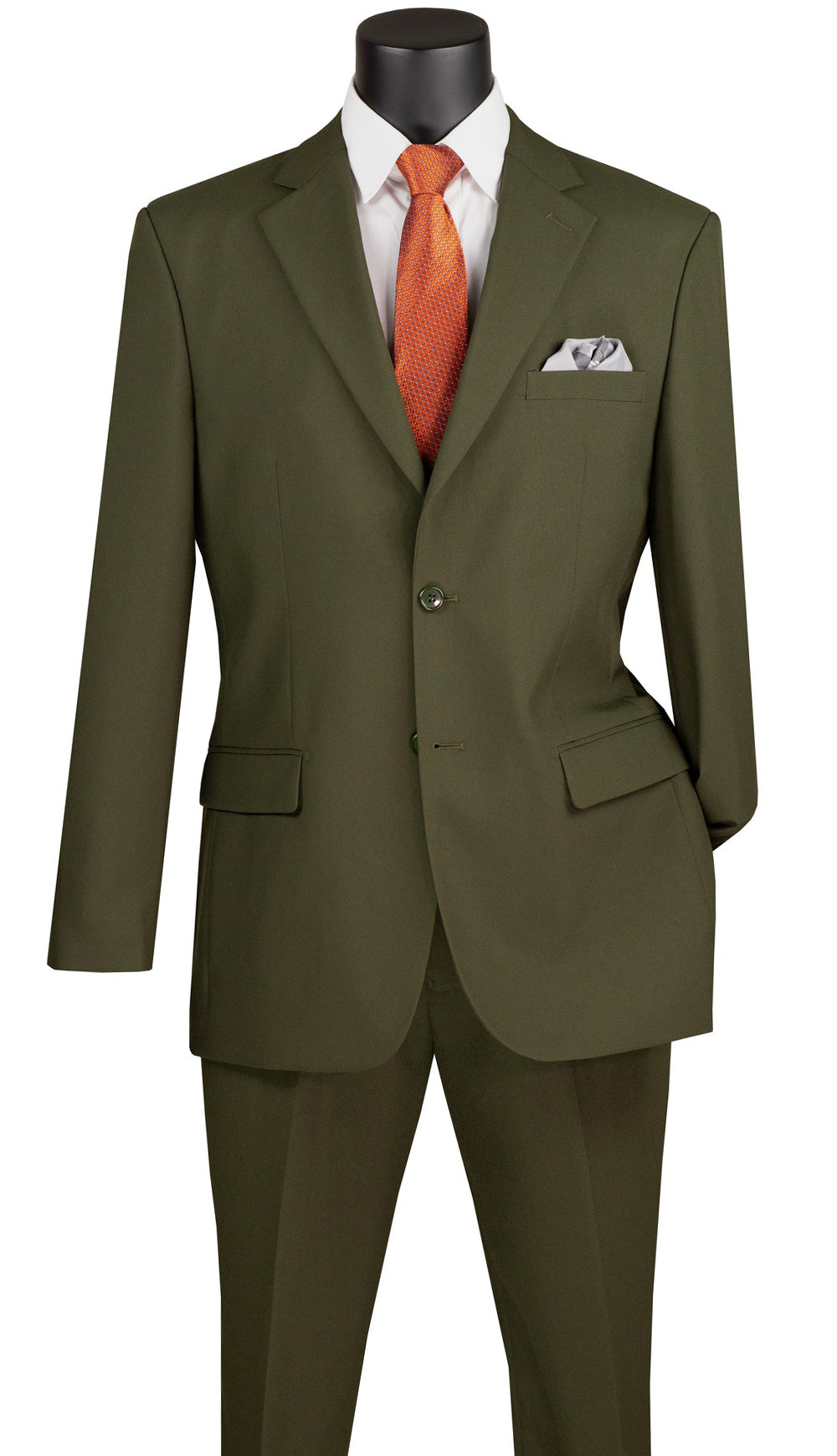 Vinci Suit 2PP-Olive Green - Church Suits For Less