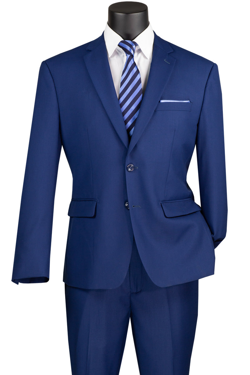 Vinci Men Suit F-2C900-Twilight Blue - Church Suits For Less