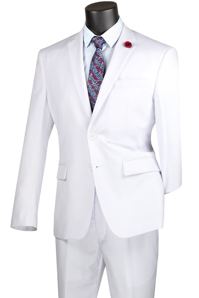 Vinci Men Suit F-2C900-White | Church suits for less