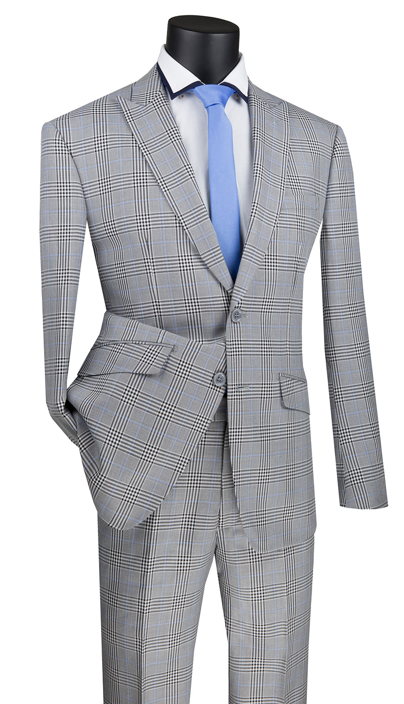 Vinci Men Suit S2RW-1-Gray - Church Suits For Less