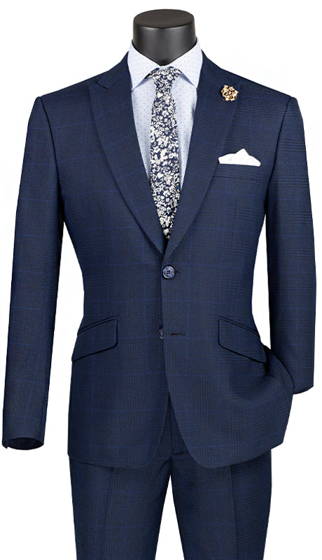 Vinci Men Suit S2RW-1-Navy - Church Suits For Less