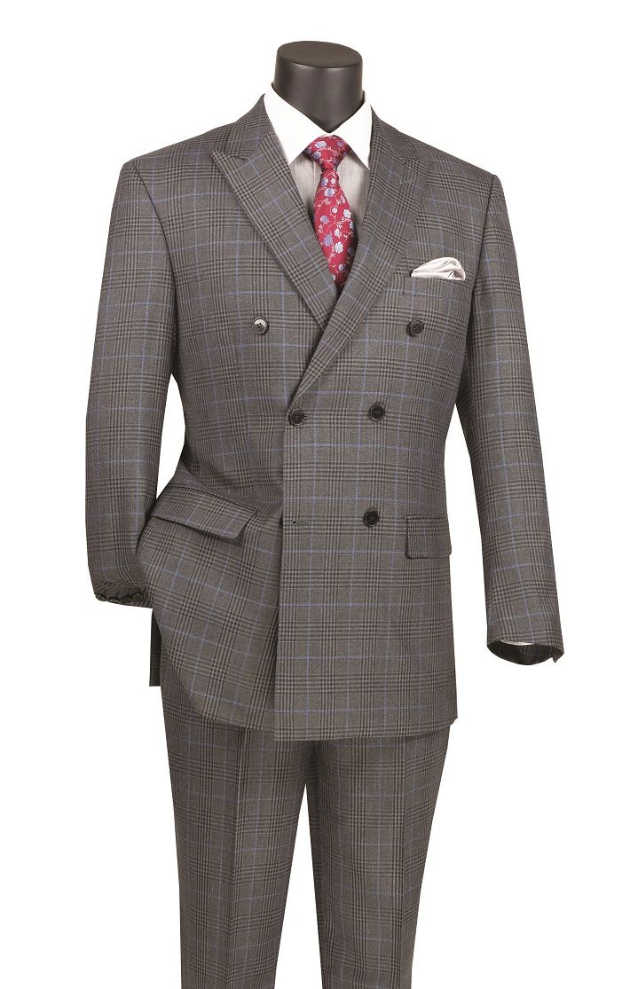 Vinci Men Suit DRW-2-Charcoal - Church Suits For Less