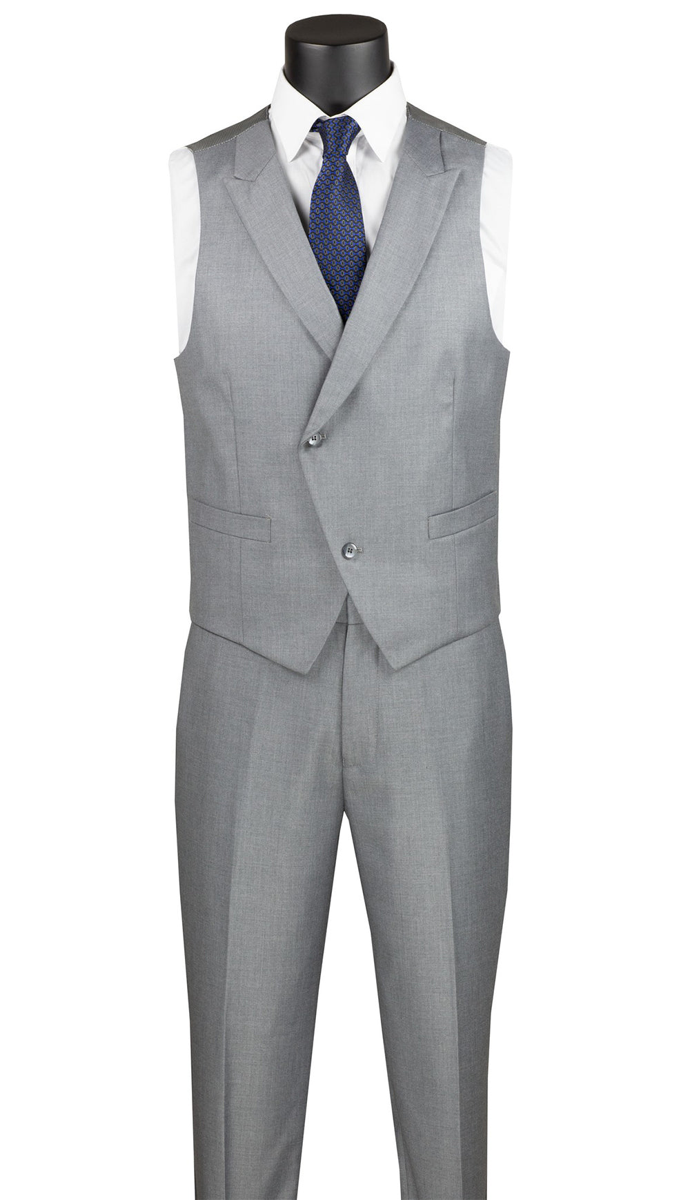 Vinci Suit MV2TR-Light Grey - Church Suits For Less