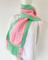 Women Fashion Scarf 006-Pink/Mint - Church Suits For Less