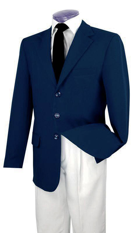 Vinci Men Blazer Z-3PP-Navy - Church Suits For Less