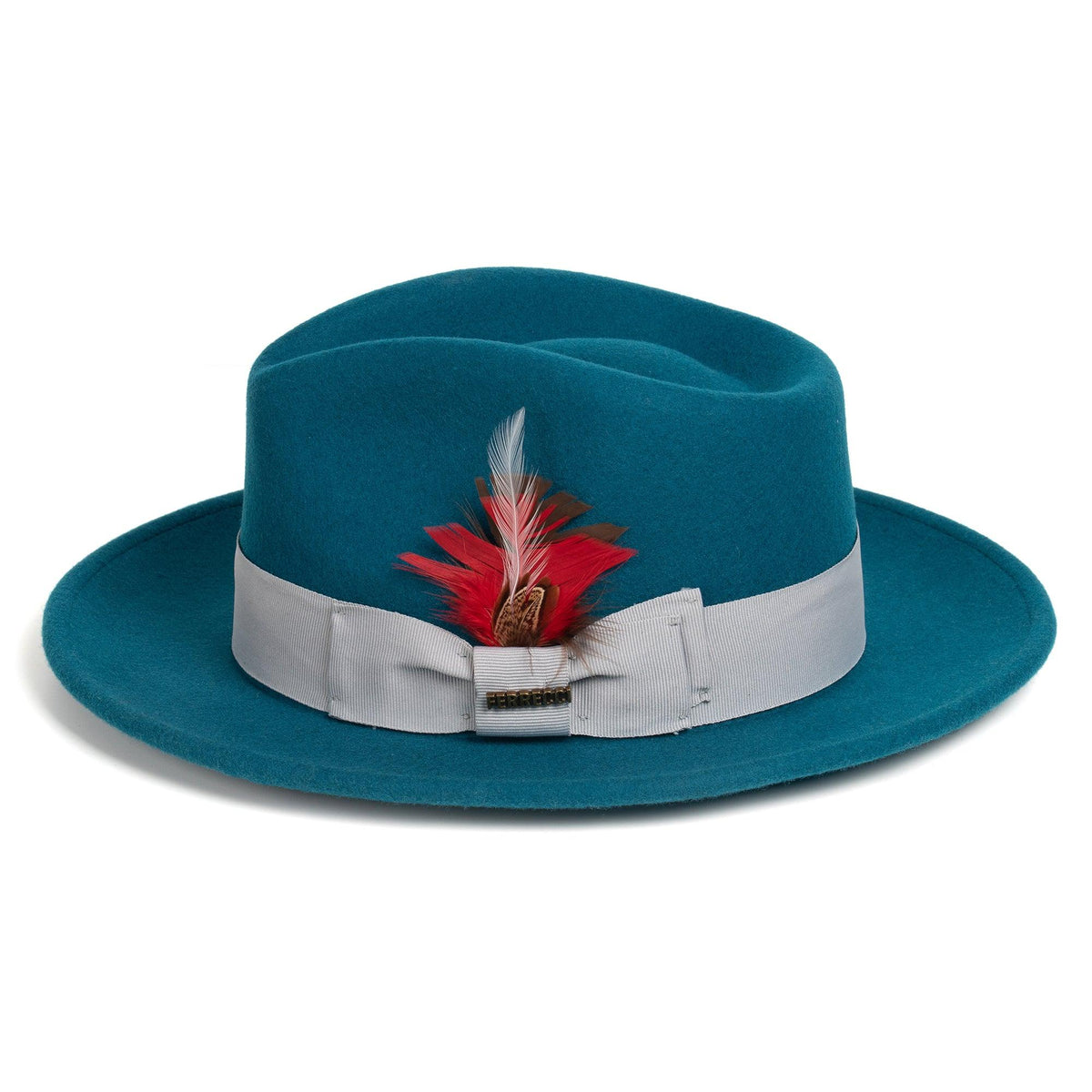 Men Church Fedora Hat- Acid Blue - Church Suits For Less