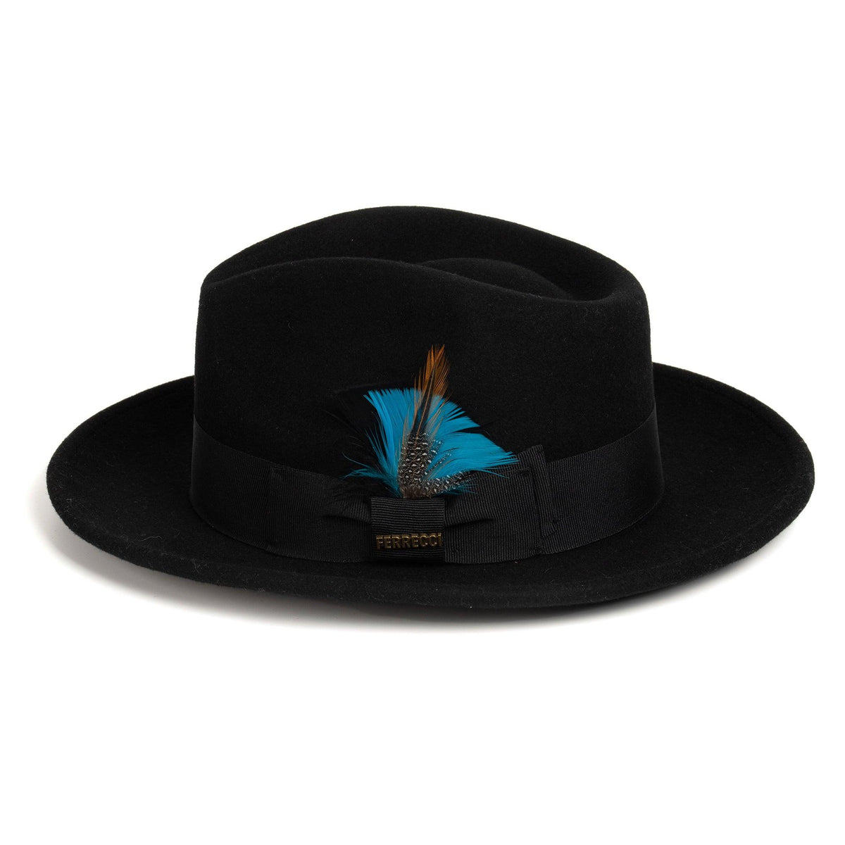 Men Crushable Black Fedora Hat - Church Suits For Less