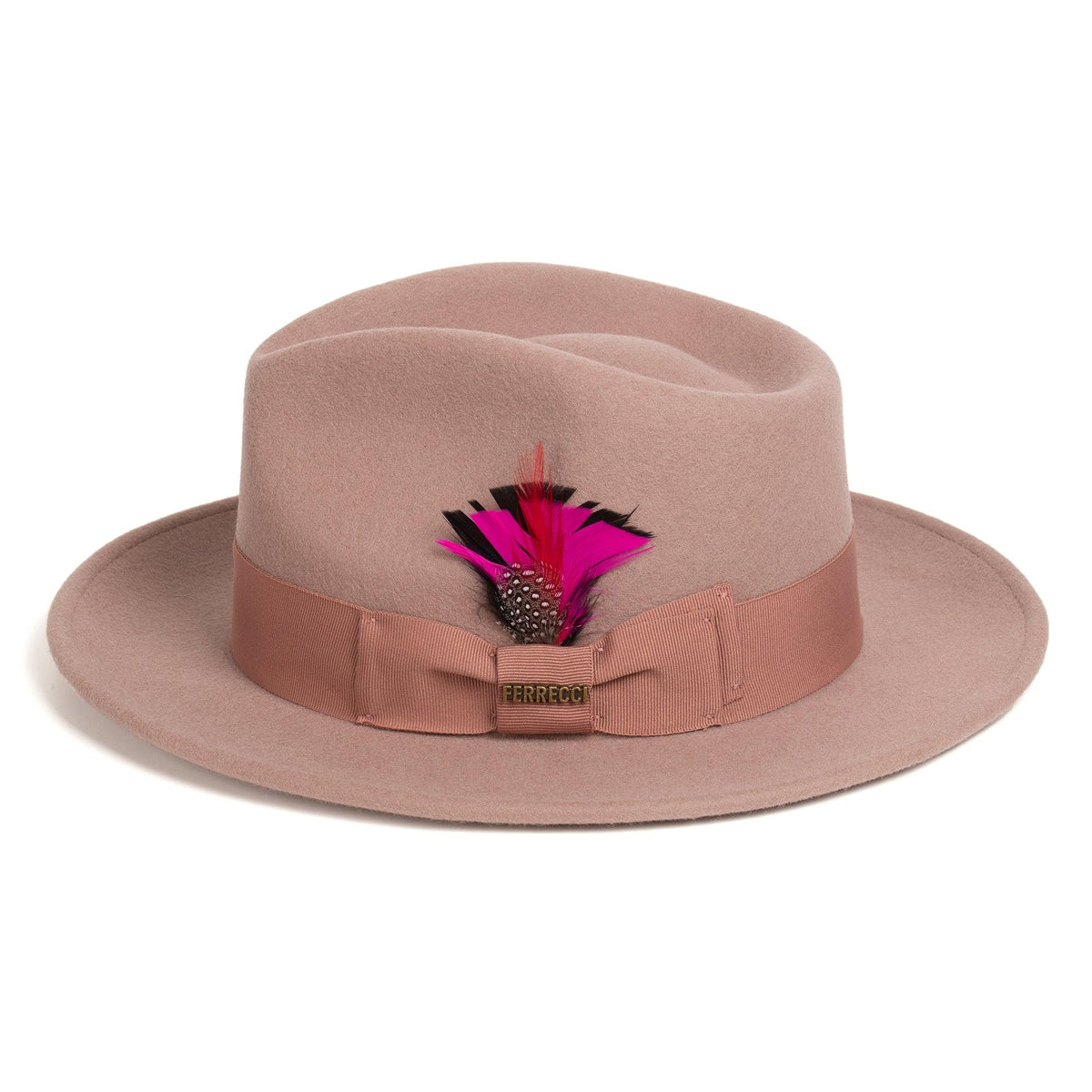 Men Fashion Fedora Hat Dusty Pink - Church Suits For Less