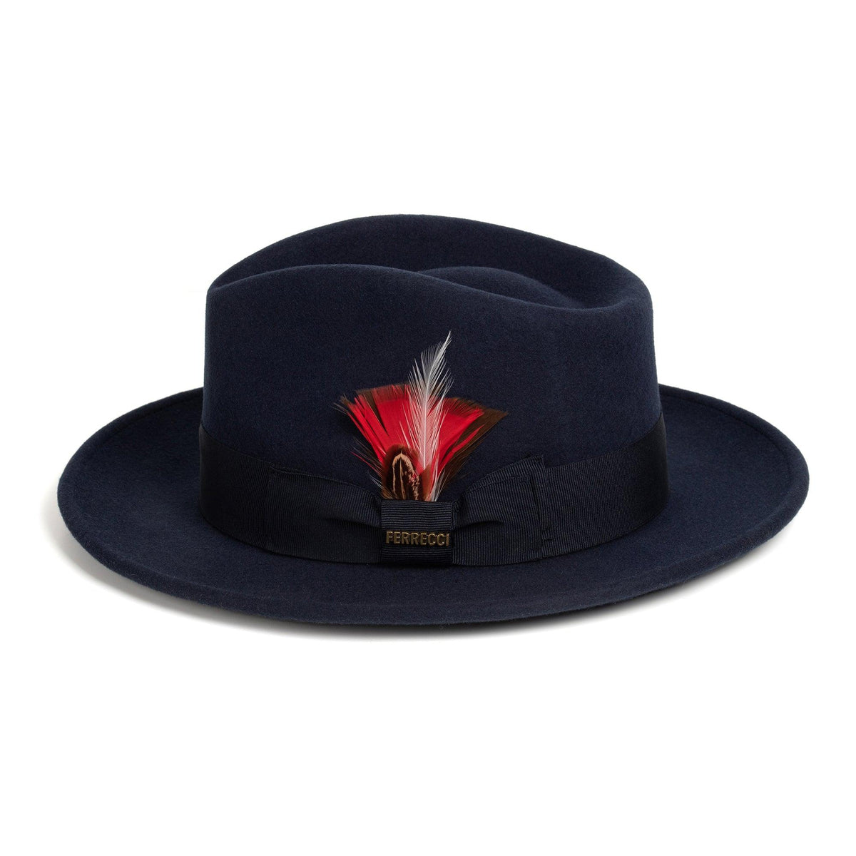 Men Church Fedora Hat-  Navy - Church Suits For Less