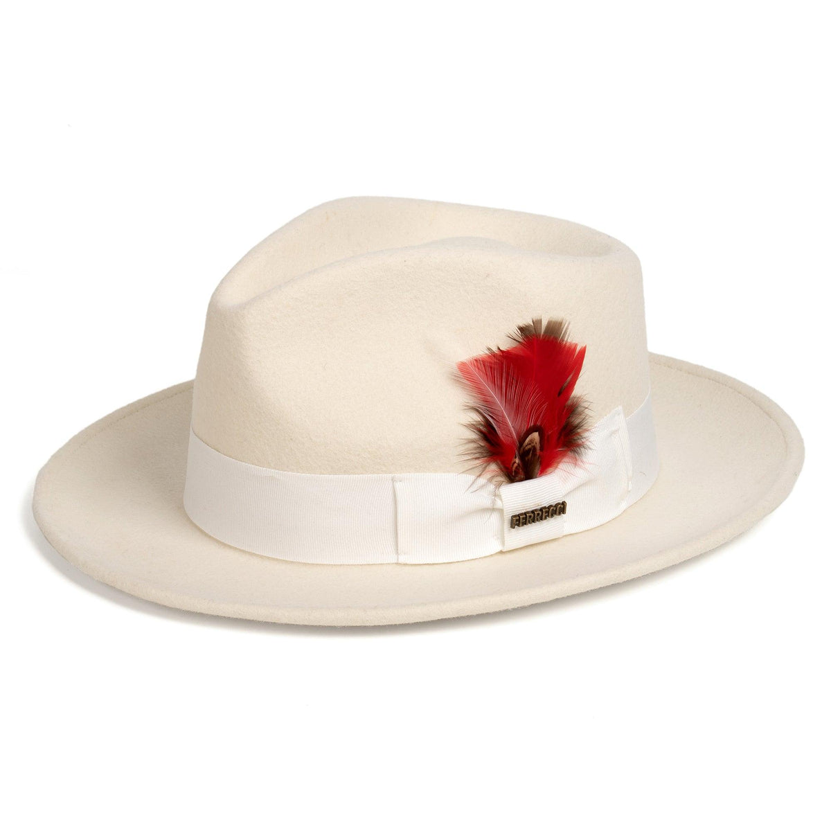 Men Church Fedora Hat -Off-White - Church Suits For Less