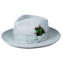 Men Crushable Fedora Hat - Sky Blue - Church Suits For Less