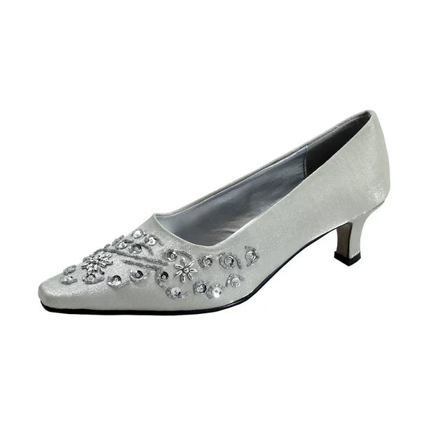 Women Church Fashion Shoes BDF-640C Silver - Church Suits For Less