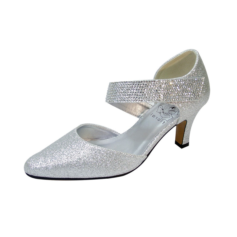 Women Church Shoes DP831-SIlver - Church Suits For Less