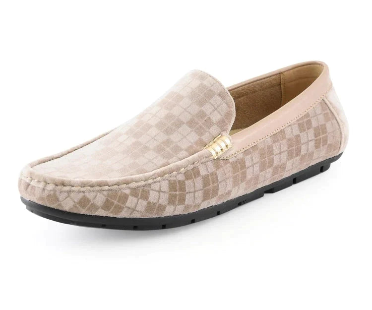 Men's Slip-On Shoes- Jac Beige - Church Suits For Less