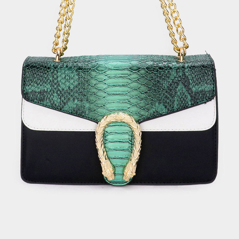 Women Shoulder Bag -8033 Snake - Church Suits For Less