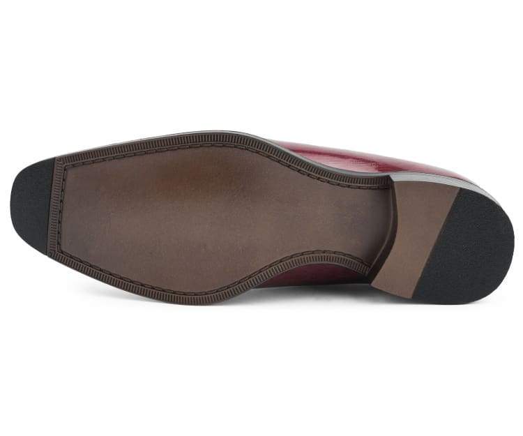 Men Dress Shoes-Brayden Burgundy - Church Suits For Less