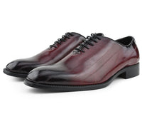 Men Dress Shoes-Brayden Burgundy - Church Suits For Less