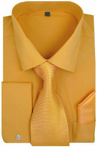 Men Dress Shirt SG-27-Gold - Church Suits For Less