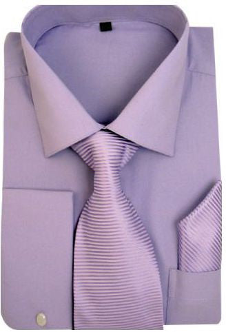 Men Dress Shirt SG-27-Lavender - Church Suits For Less