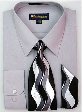 Men Dress Shirt SG-21-Ash Grey - Church Suits For Less