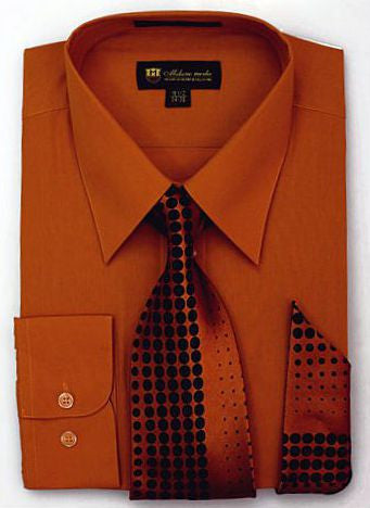 Men Dress Shirt SG-21-Rust - Church Suits For Less