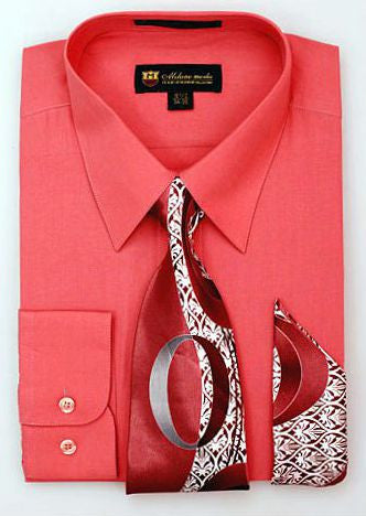 Men  Dress Shirt SG-21-Fuschia - Church Suits For Less